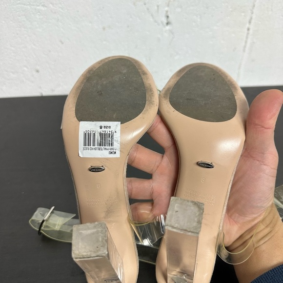 Tony Bianco Kiki Clear Vynalite/Blush Kid Suede shoe size 8 - Picture 6 of 7